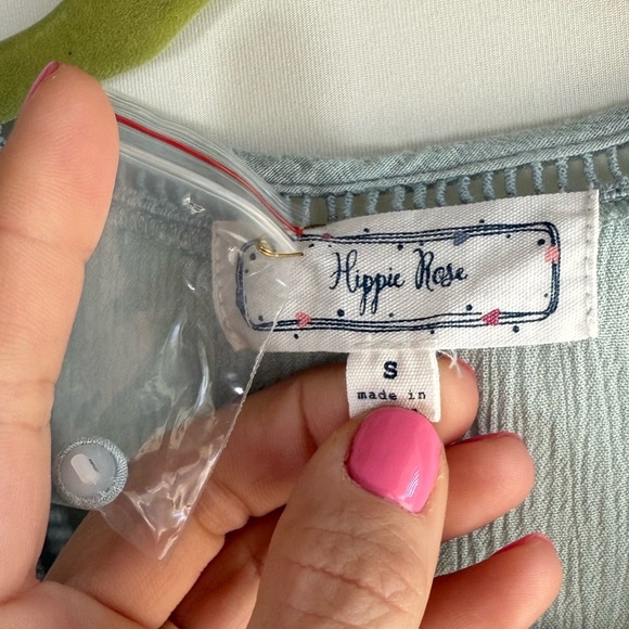 Hippie Rose tie front blouse • Women’s small - Picture 5 of 7